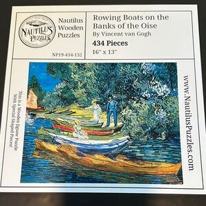 Nautilus Wooden Puzzle - Rowing Boats on the Banks of the Oise